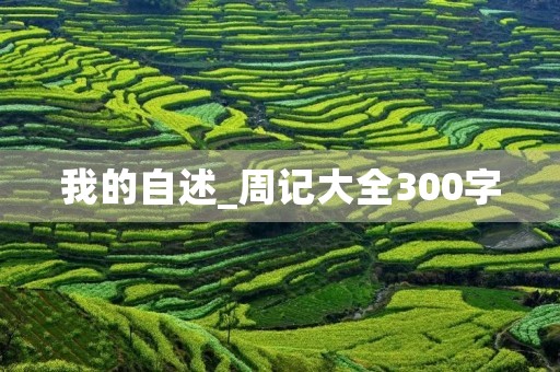 我的自述_周记大全300字 我的自述_周记大全300字