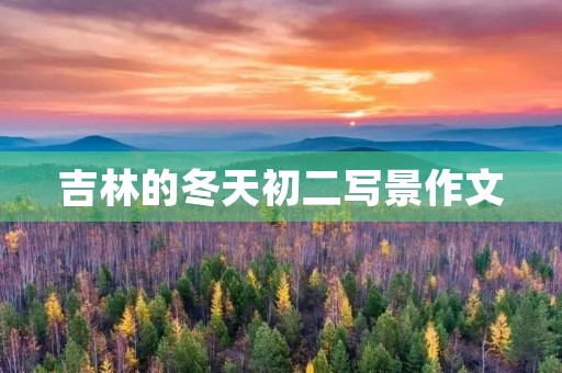 吉林的冬天初二写景作文