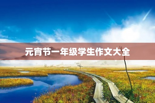 元宵节一年级学生作文大全 元宵节一年级学生作文大全