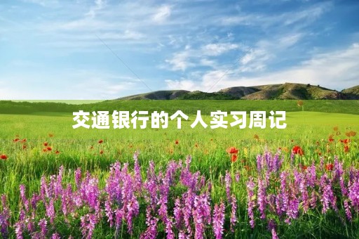 交通银行的个人实习周记 交通银行的个人实习周记