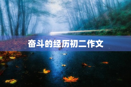 奋斗的经历初二作文 奋斗的经历初二作文