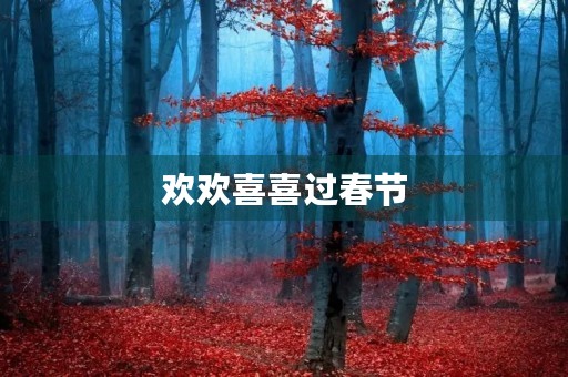 欢欢喜喜过春节 欢欢喜喜过春节