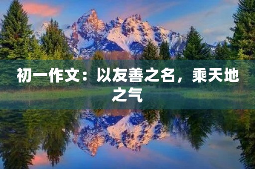 初一作文：以友善之名，乘天地之气