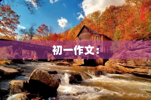 初一作文：【发现征文】你是我的流年