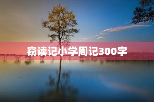窃读记小学周记300字 窃读记小学周记300字