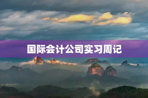 国际会计公司实习周记 国际会计公司实习周记