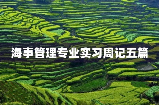 海事管理专业实习周记五篇