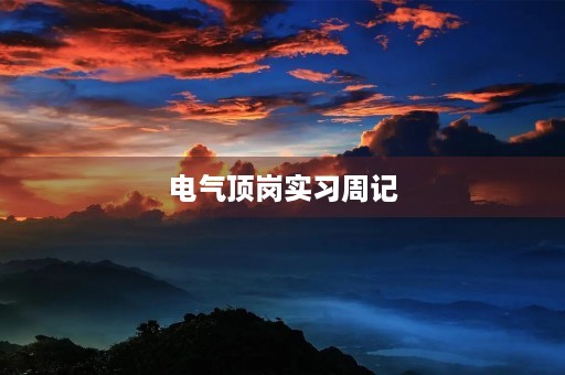 电气顶岗实习周记