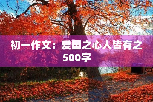 初一作文:爱国之心人皆有之500字 初一作文:爱国之心人皆有之500字