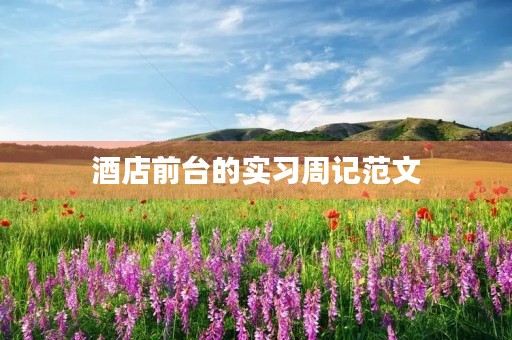 酒店前台的实习周记范文