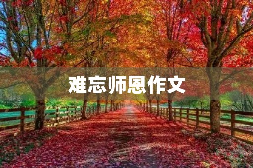 难忘师恩作文