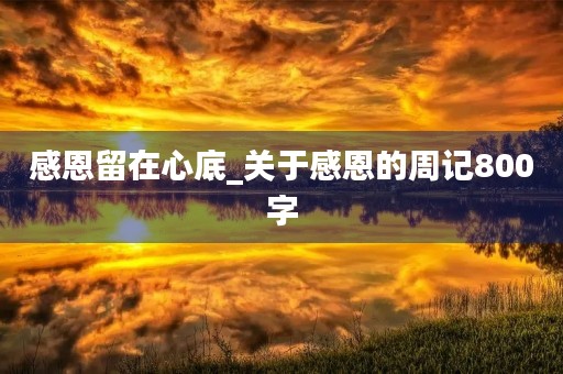 感恩留在心底_关于感恩的周记800字 感恩留在心底_关于感恩的周记800字