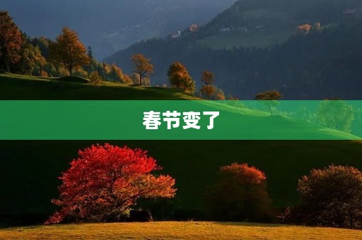 春节变了 春节变了