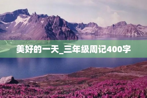 美好的一天_三年级周记400字