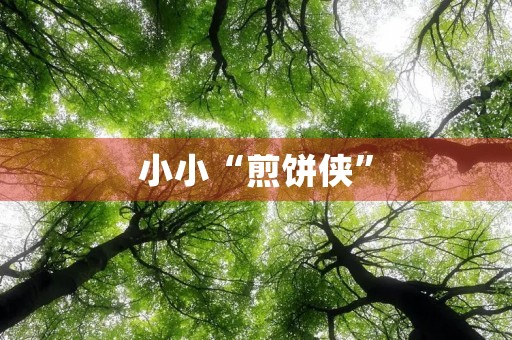 小小“煎饼侠” 小小“煎饼侠”