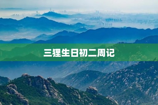 三狸生日初二周记