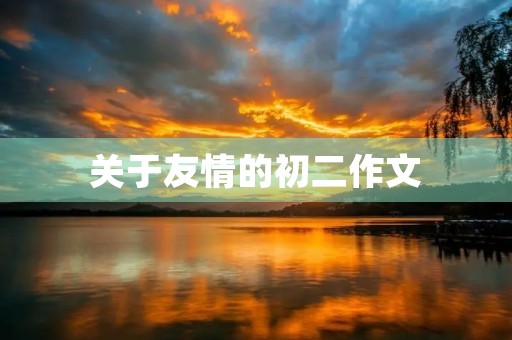 关于友情的初二作文 关于友情的初二作文