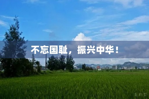 不忘国耻，振兴中华！