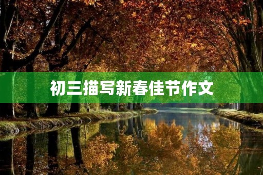 初三描写新春佳节作文 初三描写新春佳节作文