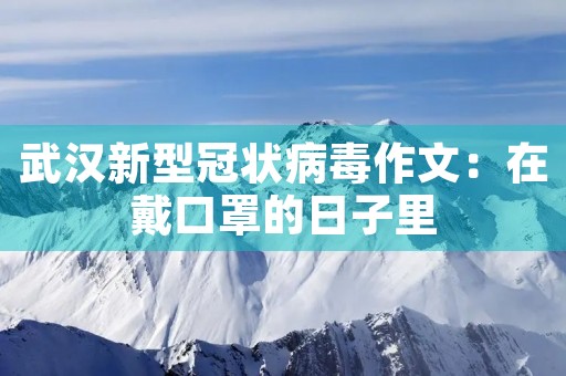 武汉新型冠状病毒作文:在戴口罩的日子里 武汉新型冠状病毒作文:在戴口罩的日子里