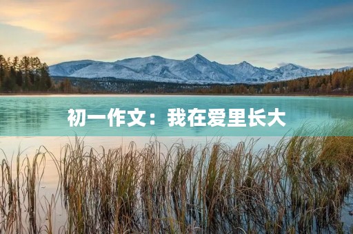 初一作文：我在爱里长大