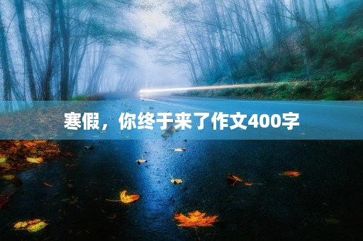寒假,你终于来了作文400字 寒假,你终于来了作文400字