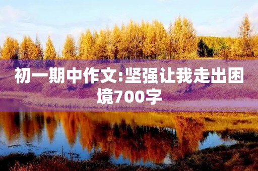 初一期中作文:坚强让我走出困境700字