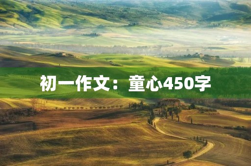 初一作文：童心450字