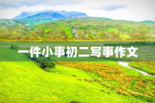 一件小事初二写事作文