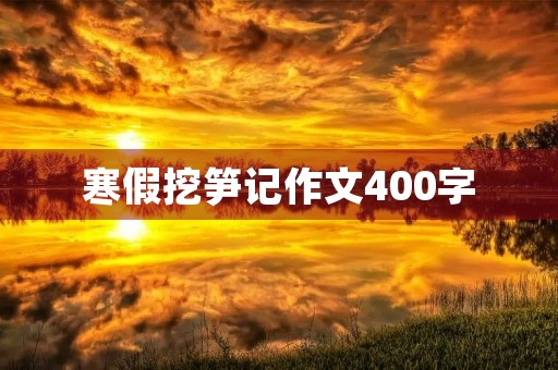 寒假挖笋记作文400字