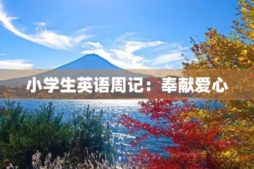 小学生英语周记：奉献爱心