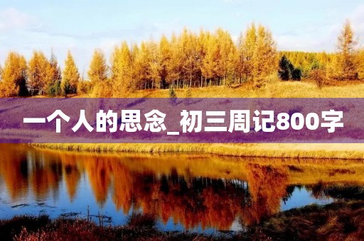 一个人的思念_初三周记800字