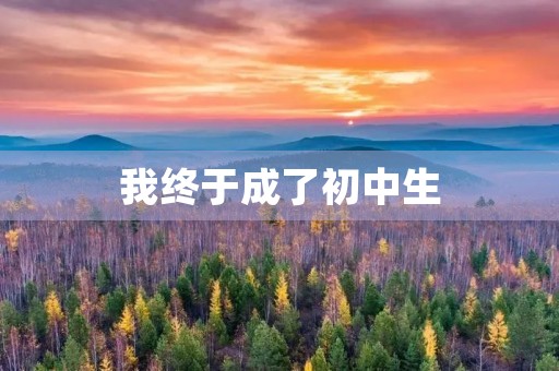 我终于成了初中生 我终于成了初中生