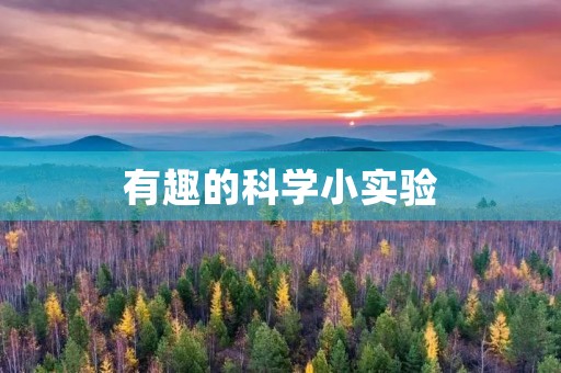 有趣的科学小实验