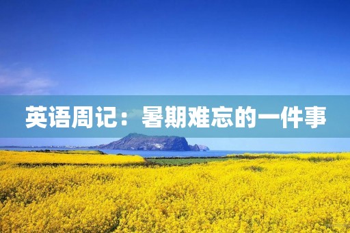 英语周记:暑期难忘的一件事 英语周记:暑期难忘的一件事