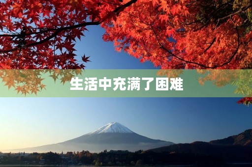 生活中充满了困难 生活中充满了困难