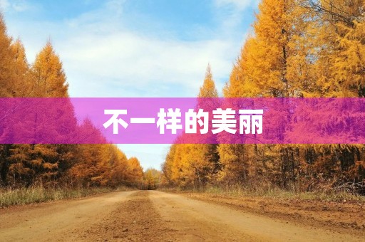 不一样的美丽 不一样的美丽
