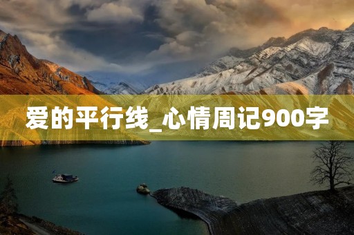爱的平行线_心情周记900字