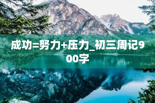 成功=努力+压力_初三周记900字 成功=努力+压力_初三周记900字