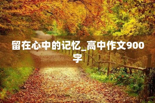 留在心中的记忆_高中作文900字 留在心中的记忆_高中作文900字