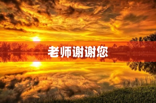 老师谢谢您 老师谢谢您