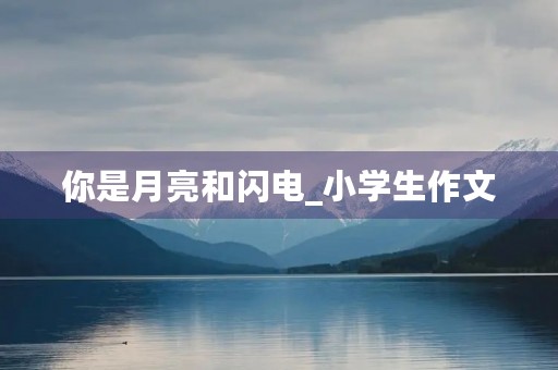 你是月亮和闪电_小学生作文