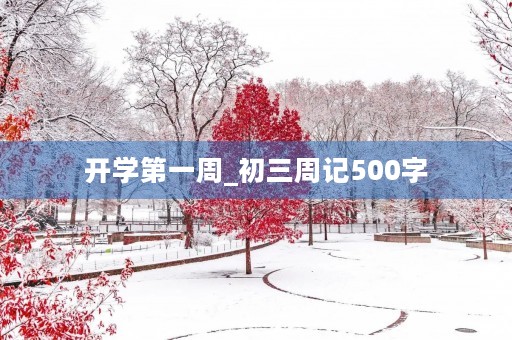 开学第一周_初三周记500字