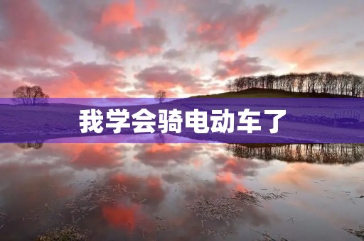 我学会骑电动车了 我学会骑电动车了