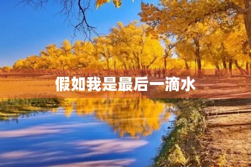 假如我是最后一滴水 假如我是最后一滴水