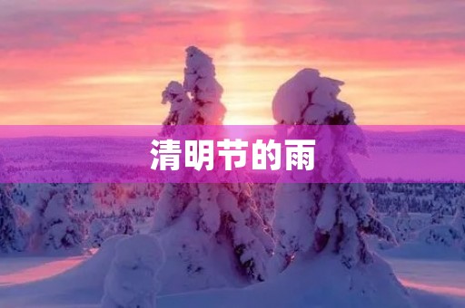 清明节的雨
