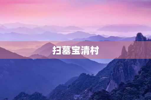 扫墓宝清村 扫墓宝清村