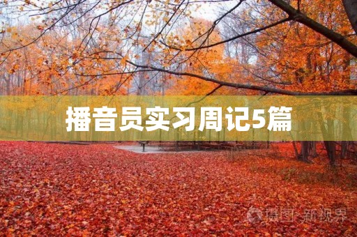 播音员实习周记5篇