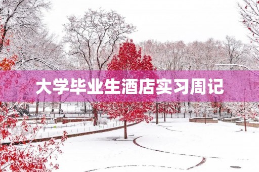 大学毕业生酒店实习周记 大学毕业生酒店实习周记