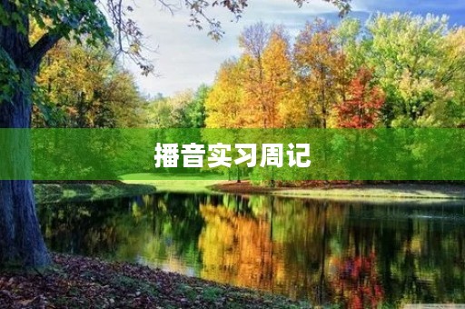 播音实习周记 播音实习周记